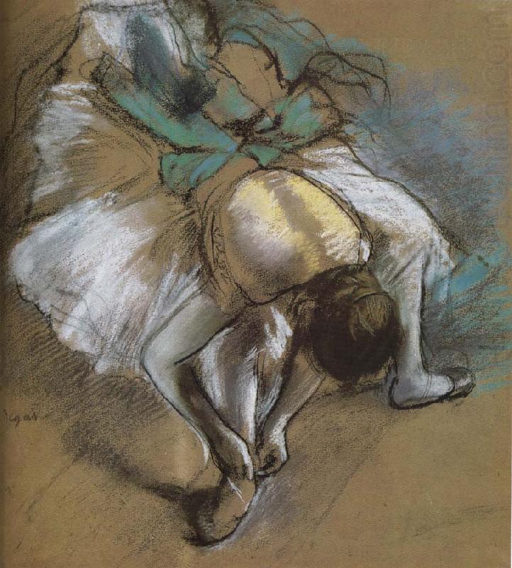 Edgar Degas dancer wearing shoes oil painting picture